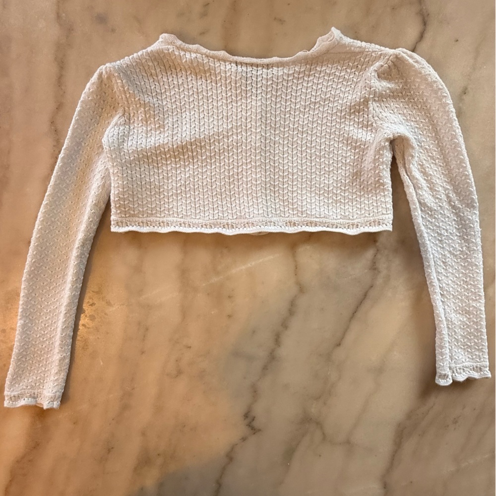 Polo by Ralph Lauren Button white cropped Cardigan size 6x - Picture 7 of 11